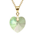 Crystal Luminous Green F XILION Heart Pendant Made with Swarovski Element
